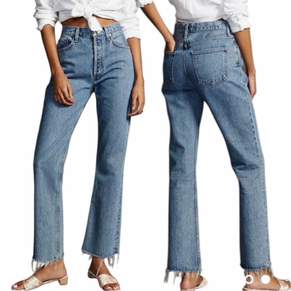 NEW AGOLDE Relaxed Boot Mid-Rise Jeans in Static Blue Size 32